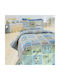 Palatex Sheet Set Single with Elastic Band Cotton Trucks 100x205cm 3pcs