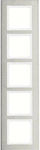 Hager B.7 Horizontal Switch Frame 5-Slots Silver 10253609