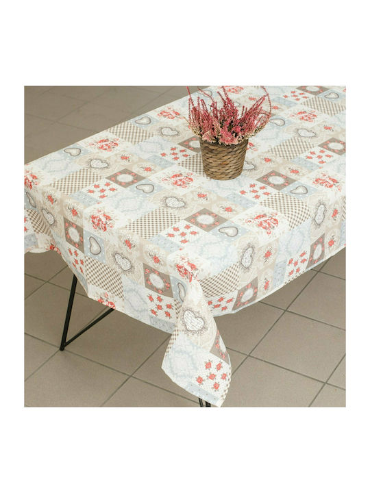 Borea Tablecloth Hearts Beige 140x260cm 030007089046