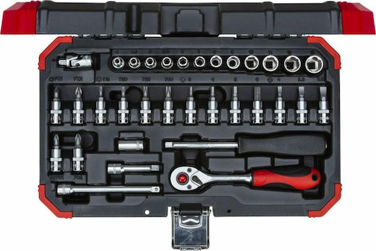 Gedore R49003033 Καστάνια με Καρυδάκια 1\4" 33τμχ