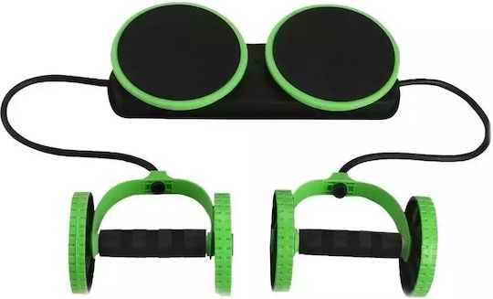Multifunction Abdominal Wheel SL-186 Όργανο Κοιλιακών Πράσινο με Λάστιχα
