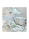 Down Town Home 117 Set Kinderbettbezug Einzel mit Kissenbezug Baumwollsatin Weiß 175x245cm