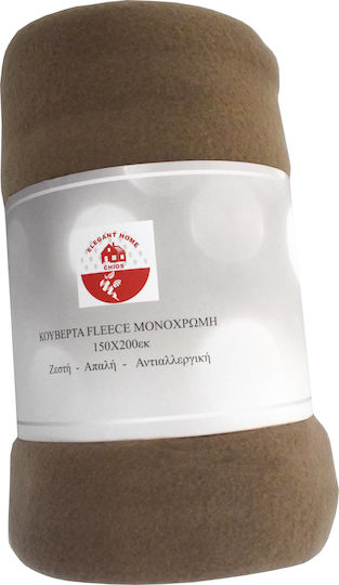 Chios Hellas 35078 Decke Fleece Doppel 200x220cm Braun