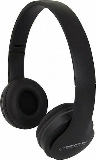 Esperanza Banjo Bluetooth Wireless On Ear Headphones with Radio with 7 hours of Operation Black