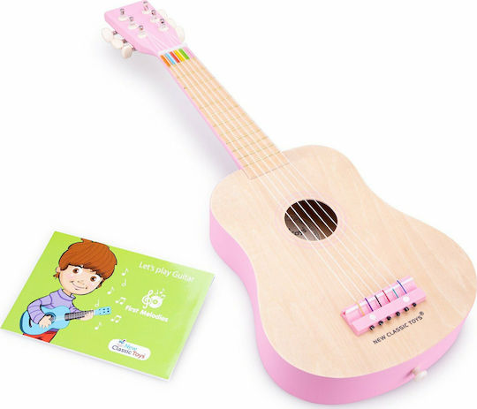 New Classic Toys Wooden Guitar De Luxe for 3+ years