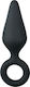 Easytoys Buttplug with Pull Ring Medium Πρωκτική Σφήνα Medium Black 12cm