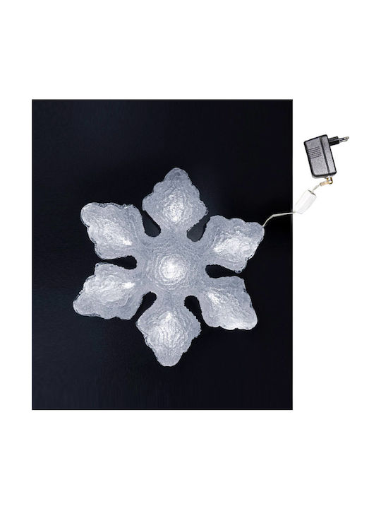Adeleq Illuminated Christmas Plastic Figure Flake 22x22x22cm