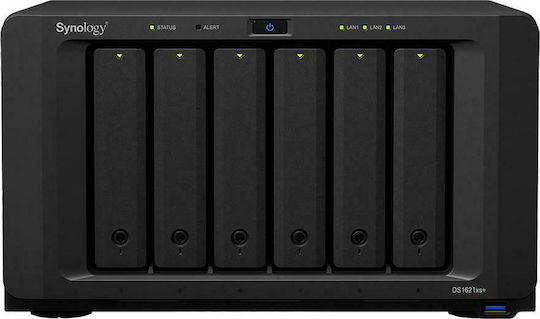 Synology DiskStation DS1621xs+ NAS Tower with 6 slots for HDD/M.2/SSD and 3 Ethernet ports