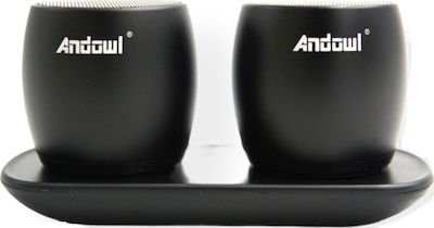 Andowl Bluetooth-Lautsprecher 3W mit Batterielaufzeit bis zu 4 Stunden Schwarz