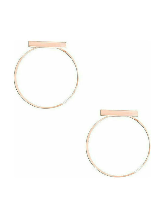 Steel earrings rose gold plated, TER294