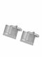 Ascot Steel Cufflinks in Silver Colour