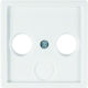 Hager TV+FM+SAT TV-Antenna Socket Front in White Color 12036089