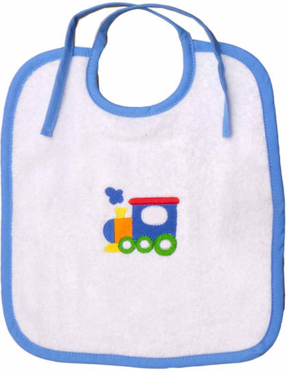 Viopros Σαλιάρα από 100% Βαμβάκι με Κορδόνι White/Blue