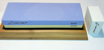Sharp Pebble Grit 600/3000 Messerschärferstein Doppelt mit Körnung 600/3000 18x5.7x3cm
