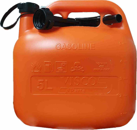 Visco Parts Двоен Резервоар За Гориво Пластмасов С Разширителна Тръба 5л Оранжев АХТ-042