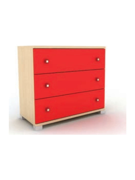 Kinderkommode Rooxino mit 3 Schubladen 90x45x81cm