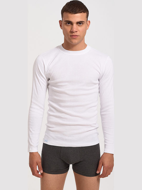 Men's Long Sleeve Undershirt White