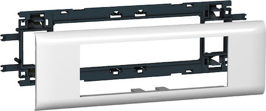 Legrand Mosaic Βάση Στήριξης Και Πλαίσιο 6 Στοιχείων 010956 Λευκό