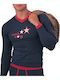 Men's Undershirt Long-sleeved in Navy Blue Color