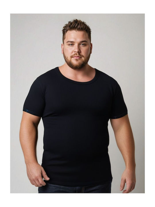 Tricou De Corp Pentru Bărbați Mâneca Scurtă În Culoare Neagră