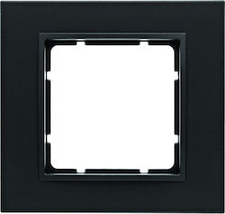 Hager B.7 Switch Frame 1 Position Vertical Installation in Black Color 10116626