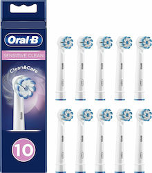Oral-B Sensitive Clean Clean&Care XXXL Pack Ανταλλακτικές Κεφαλές για Ηλεκτρική Οδοντόβουρτσα 10τμχ