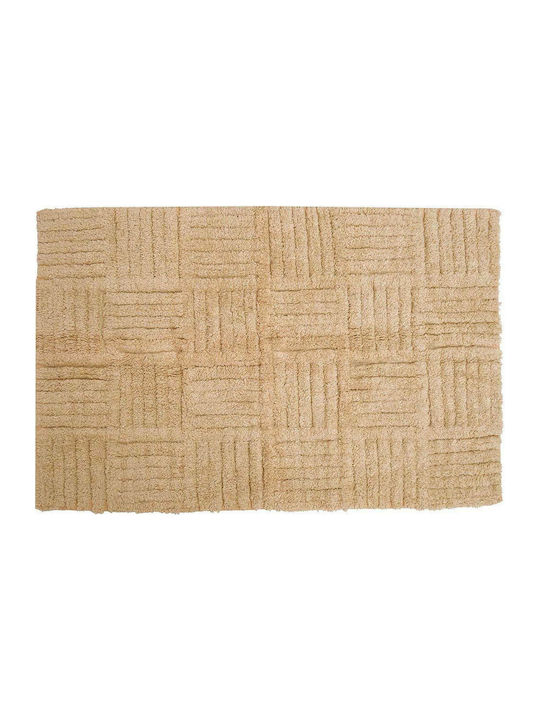 Anna Riska Badematte Baumwolle Rechteckig Domino 420989 Beige 50x80cm