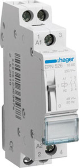 Hager 2NO 48VAC 24VDC Phase Relay Latching 16A Bipolar with Voltage 48V