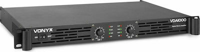 Vonyx VDA1000 PA Power Amplifier 2 Channels 250W/4Ω 175W/8Ω with Cooling System Black