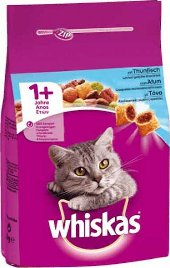 Whiskas 1+ Ξηρά Τροφή για Ενήλικες Γάτες με Τόνο 1.4kg