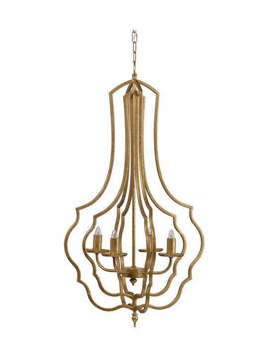 Valerio Chandelier Candlestick Gold 49cm 43462CE-DS