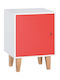 Konzept Kinder Nachttisch Hölzernes Rotes 53.4x45x71.3cm