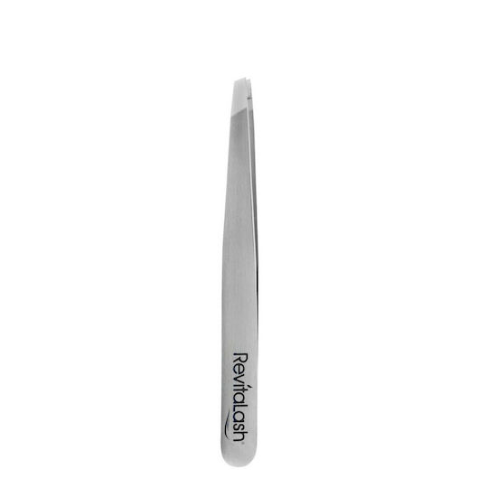 RevitaLash Eyebrow Tweezer with Curved Tip Precision Silver 1pcs