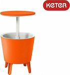 Keter Cool Bar Φορητό Ψυγείο/Τραπεζάκι Πορτοκαλί 30lt