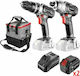 Graphite GHT-SET2 Set Screwdriver & Impact Drill Driver 18V with 2 Batteries 4Ah and Case