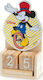 Christening Favor with Calendar Mickey made of Wood