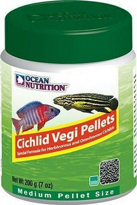 Ocean Nutrition Vegi Pellets Medium Cichlid Food Sticks with Spirulina 200gr