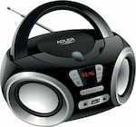 Adler Φορητό Ηχοσύστημα CD Boombox με CD / MP3 / USB / Ραδιόφωνο σε Μαύρο Χρώμα