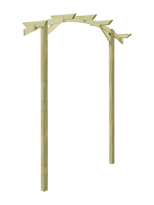 Gartenbogen aus Holz in Braun Farbe 180x40x210cm