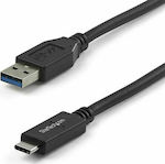 StarTech Regular USB 3.1 Cable USB-C male - USB-A male Μαύρο 1m (USB31AC1M)
