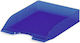 Durable Transparent Plastic Filing Tray Blue 33.7x25.3x6.3cm