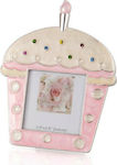 Christening Favor with Frame Cupcake made of Metal