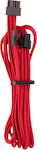 Corsair Premium Individually Sleeved PCIe Cables (Single Connector) Type 4 Gen 4 8-Pin PCIe - 6+2 Pin PCIe Kabel 0.65m Rot (CP-8920244)