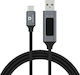 Quawins QC3.0 USB V/A Bildschirm Ladekabel E-Zigarettenladegerät in Schwarz Farbe