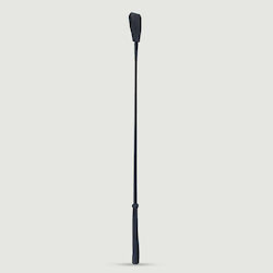Devil Sticks Crop Polished Grain Leather Paddle in Black Color