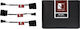 Noctua Set 3 Pin Fan Sleeved Low Noise Adapter 4-Pin Molex - 4-Pin Molex Cable 0.11m Μαύρο