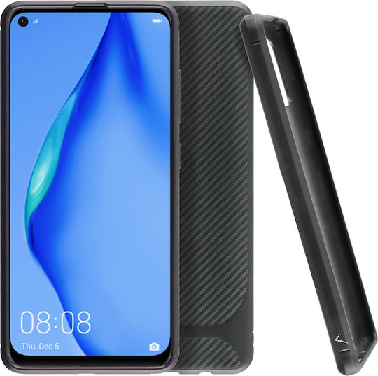 Volte-Tel Carbon Camera Protective Back Cover Σιλικόνης Μαύρο (Huawei P40 Lite)