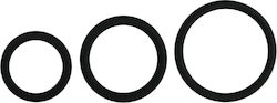 Easytoys Men Only Three Size Cock Ring Set Black