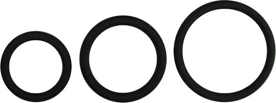 Easytoys Men Only Three Size Cock Ring Set Black