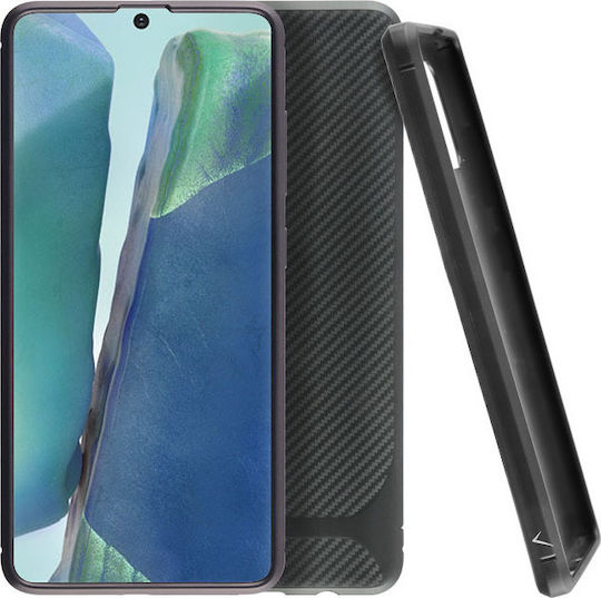 Idol 1991 Carbon Rugged Camera Protective Back Cover Silicone Black (Galaxy Note 20)